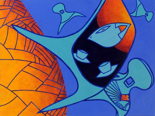 PHILIPPA (PIP) CROLL (b.1958) - WORLDS COLLIDING